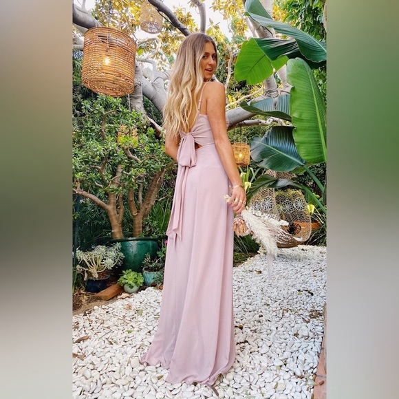 Show Me Your MuMu Lauren Tie Back Maxi Dress - Picture 3 of 4